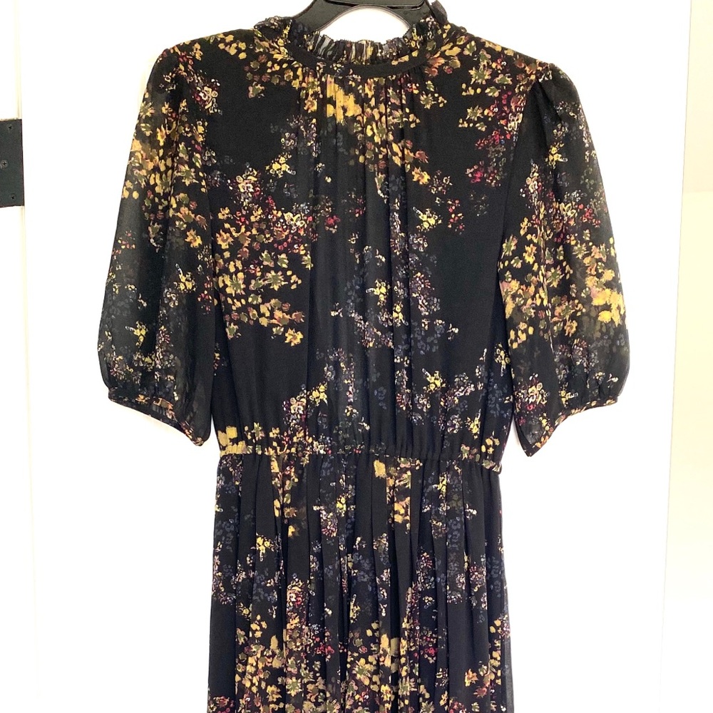 Aritzia Black Floral, Ankle Length Dress
